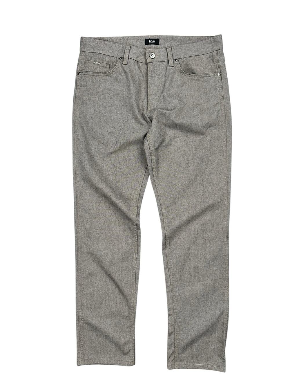 BOSS Hugo Boss Delaware Stretch Slim Fit Chino Pants Heather Brown — Size 33